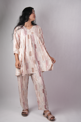 Soft Premium Rayon Maternity Coord Set | Abstract Print | Feeding Compatible & Comfortable